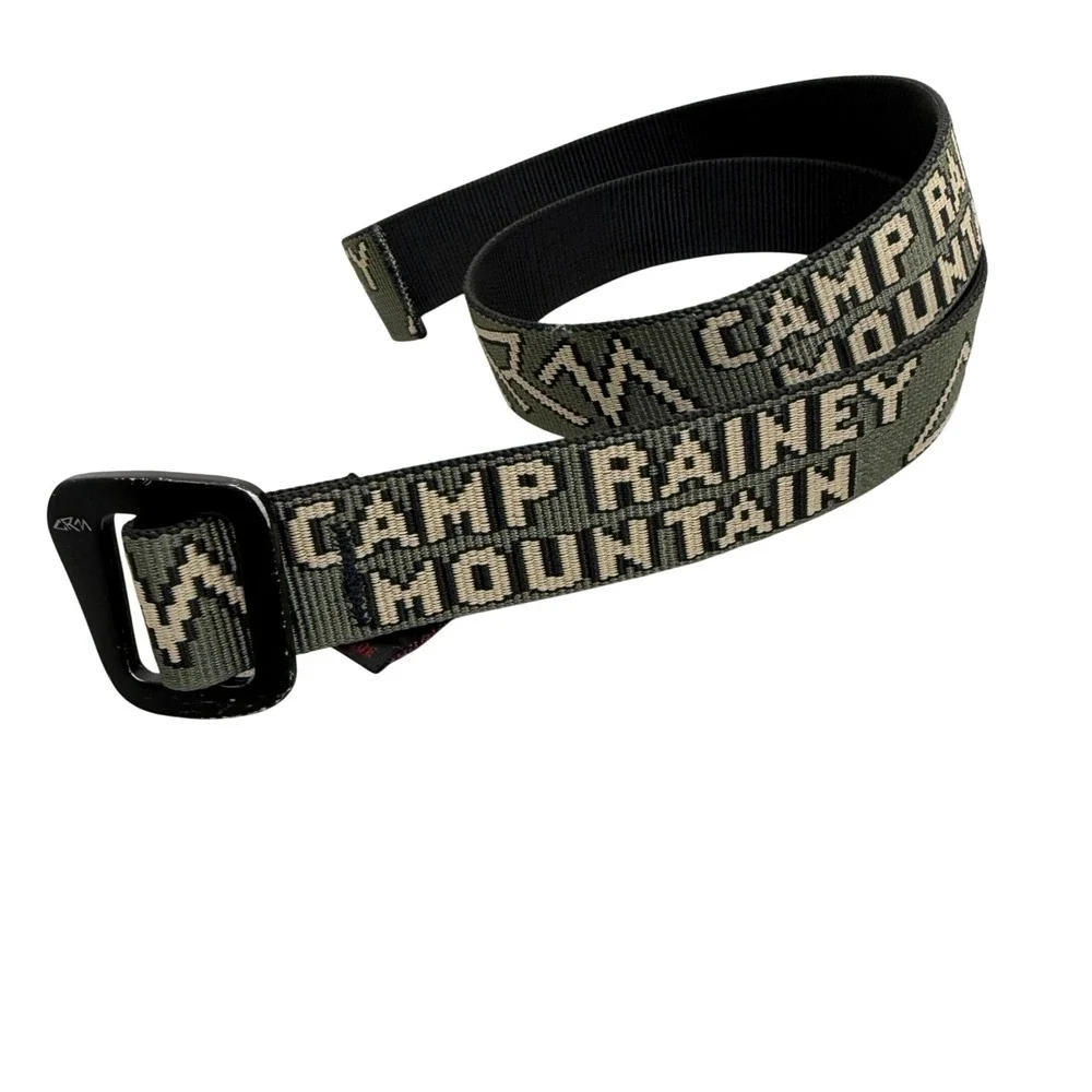 Bison Designs Belt Mens Large Olive Green Camp Rainey Mountain Webbing